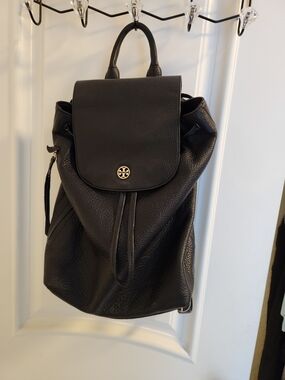 Tory Burch Perry Nylon Mixed Stitch Backpack Bluewood Bag Tory Burch Perry Nylon Mixed Stitch Backpack NWT Bluewood main image 2